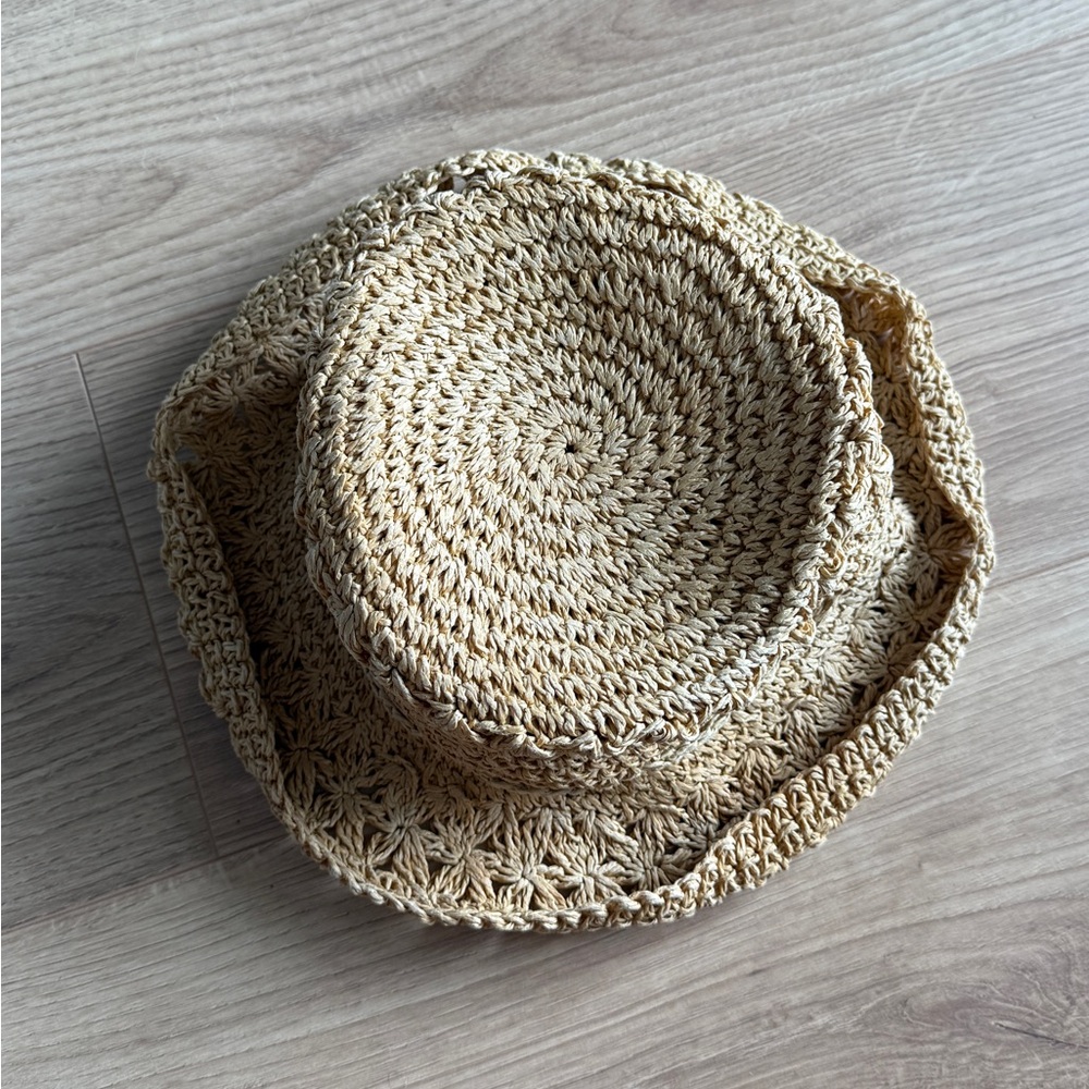 Woven Straw Bucket Hat